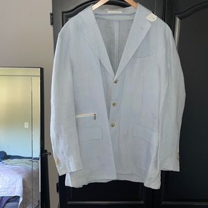 3 Button 100% linen suit